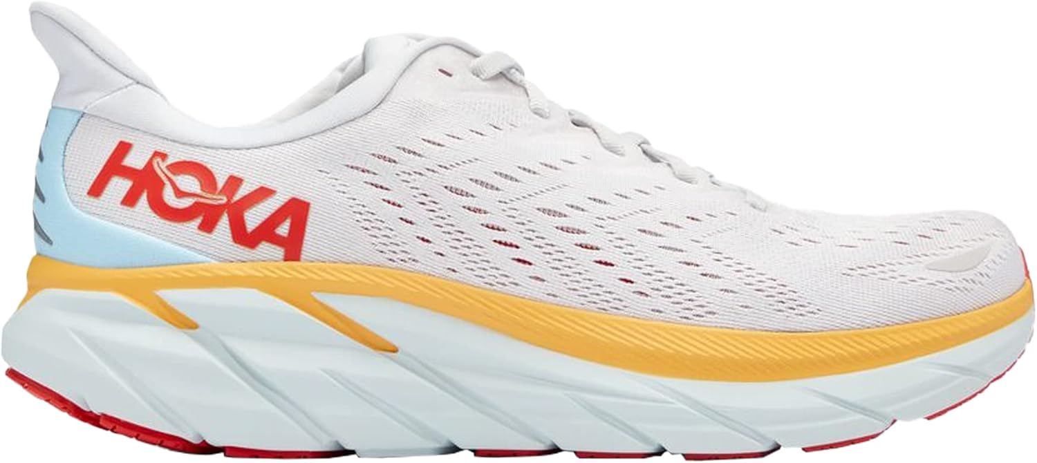 HOKA ONE ONE Men Clifton 8 Running Shoe, Nimbus Cloud Blanc De Blanc, 10.5 US