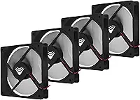 Kit 4 Ventoinhas 12cm sem Led Evus Fan Cooler Preto 120mm para Gabinete, Air Cooler 2200 RPM com 7 Lâminas Conexão 4 pinos (IDE) Molex