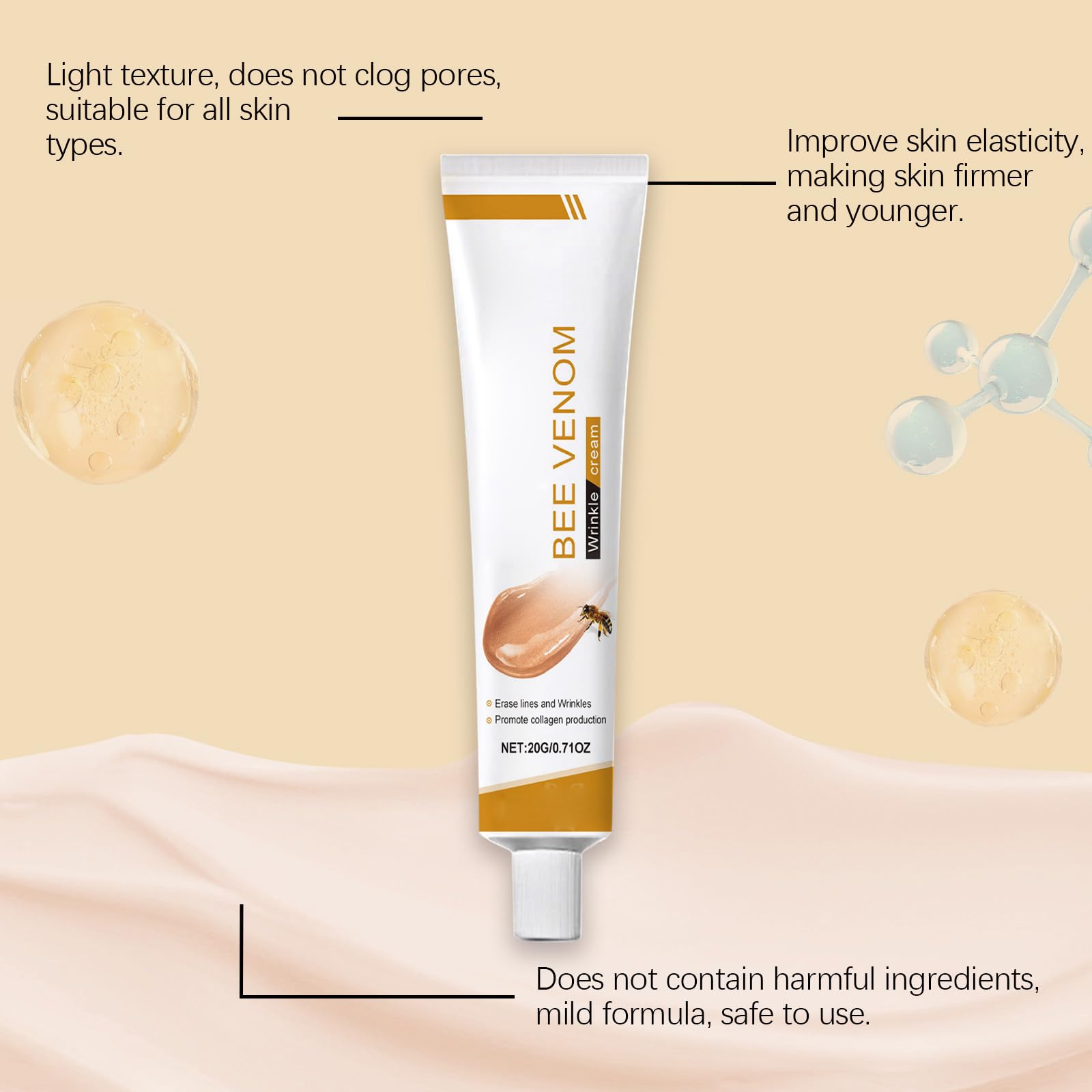 Bee Venom Wrinkle Removal cream, Anti Wrinkle Firming Multi