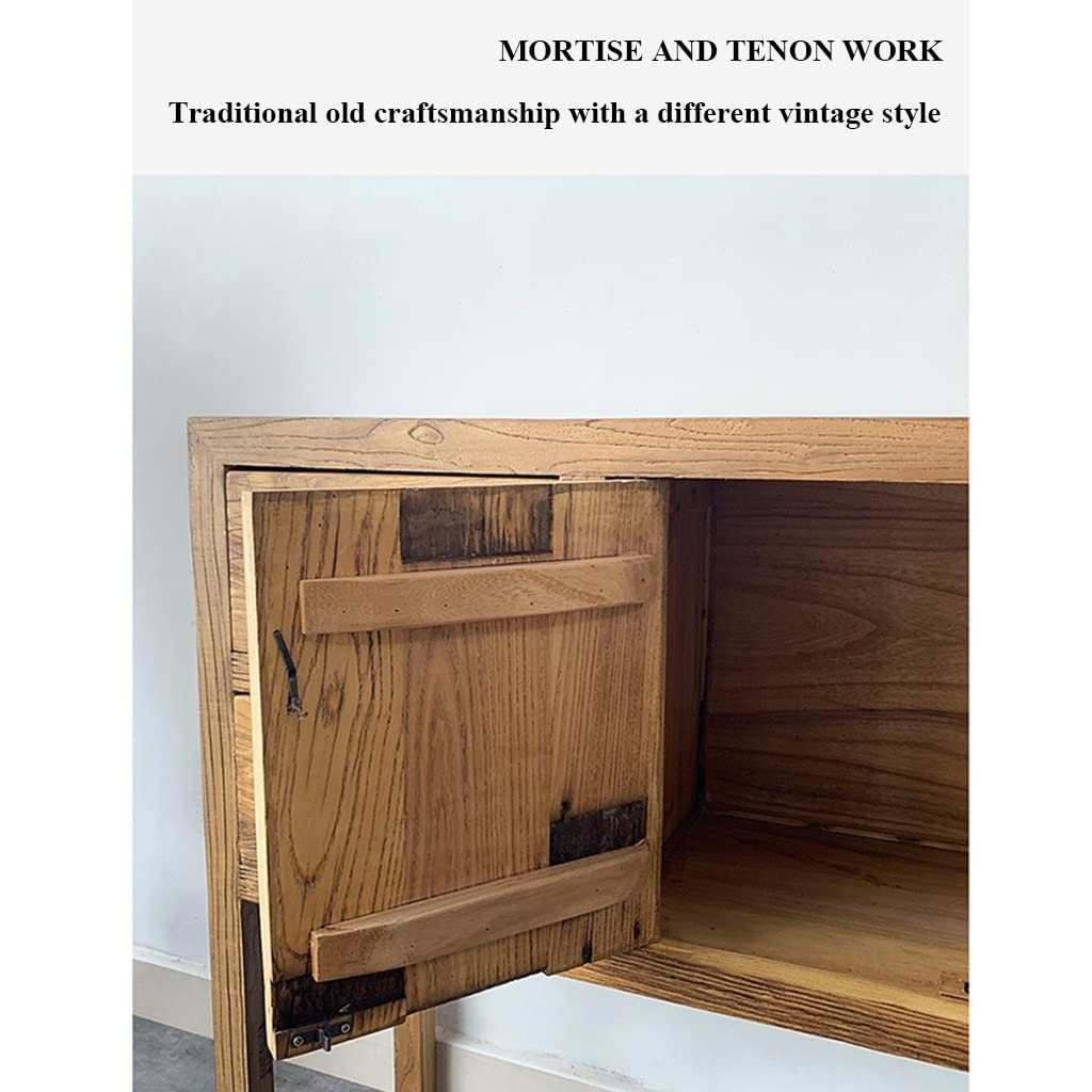 Amazon｜コンソールテーブル、引き出し4つ付きのモダンな木製