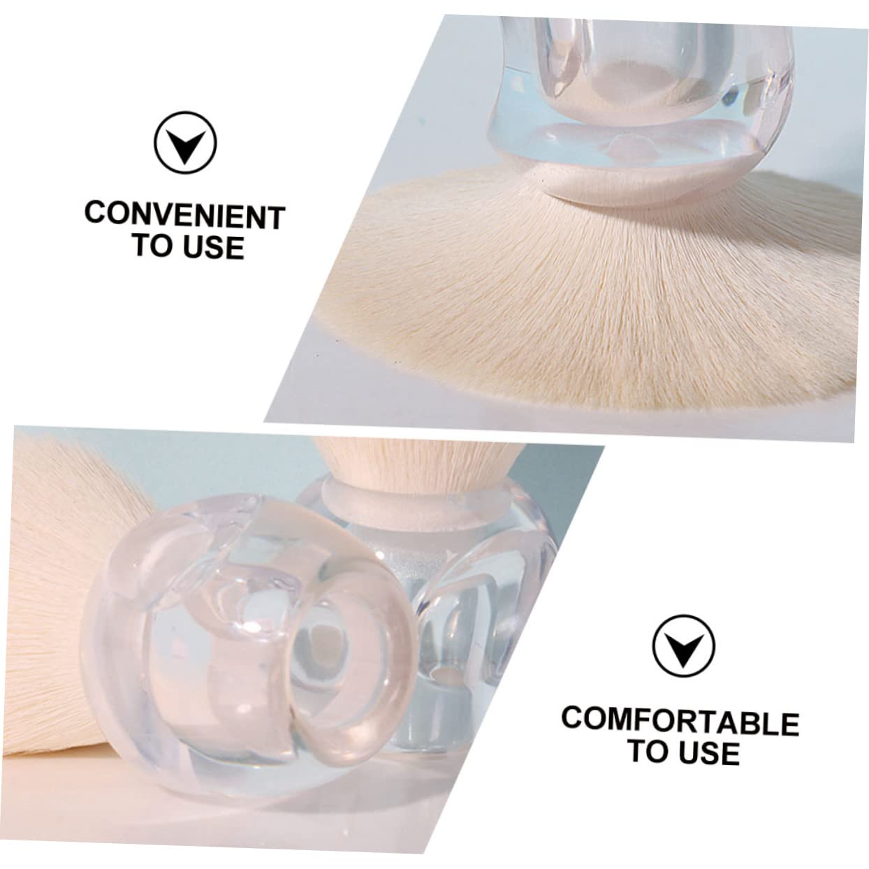 minkissy 3pcs Blending Makeup Brush Fluffy Loose Powder Brush for Women Girls Cosmetics