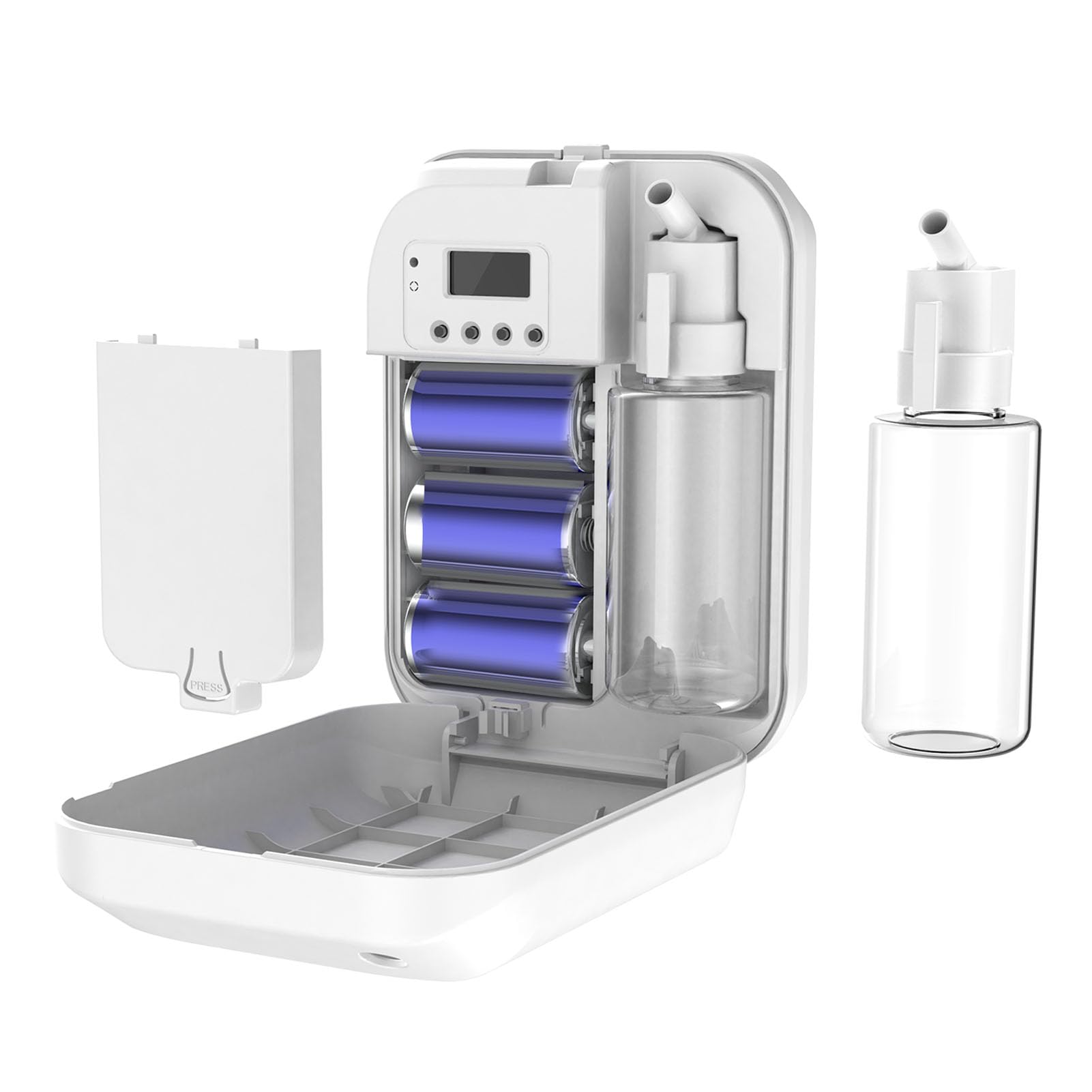 Diffusore di oli essenziali senza acqua, 150ml Smart Scent Air Machine Diffusore per aromaterapia Macchina per profumo domestico Controllo app Supporto a parete per casa Hotel (In bianco e nero)