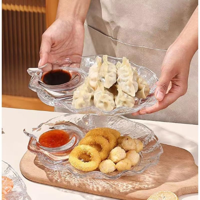 Translucent Crystal Plate Dumpling Restaurant Snack Fruit Platter