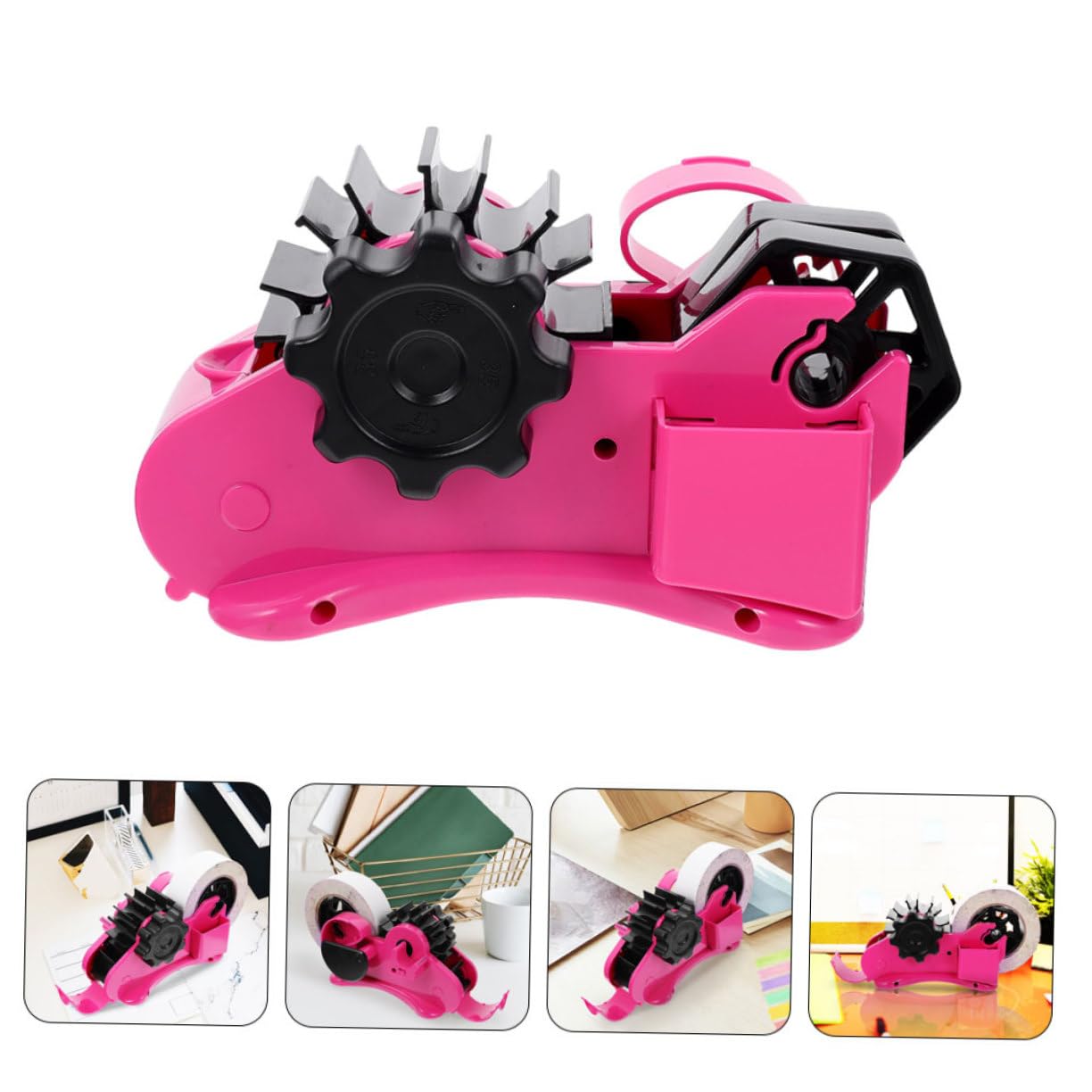 2 Stück Bandschneider Automatisch Haken Aufkleber Schlüssel Zange Draht Multifunktionswerkzeug Kunststoffbandhalter Mehrrollen-klebebandspender Bandvorräte Rostfreier Stahl Rosa