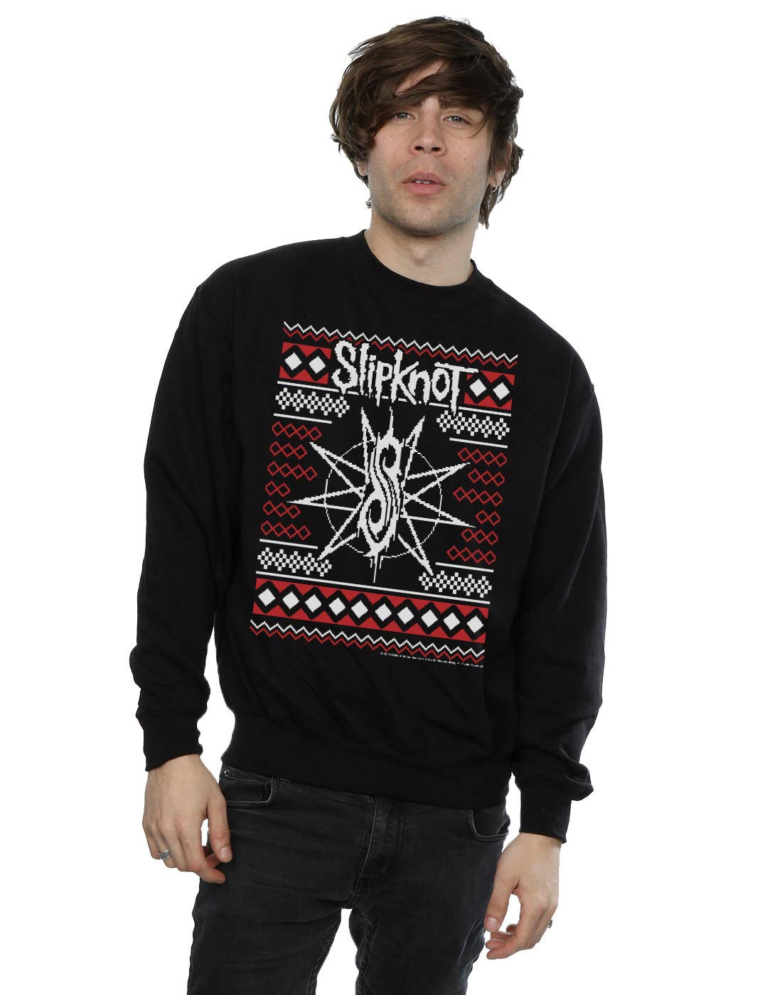 Slipknot Men's Logo Christmas Sweatshirt XX-Large Black