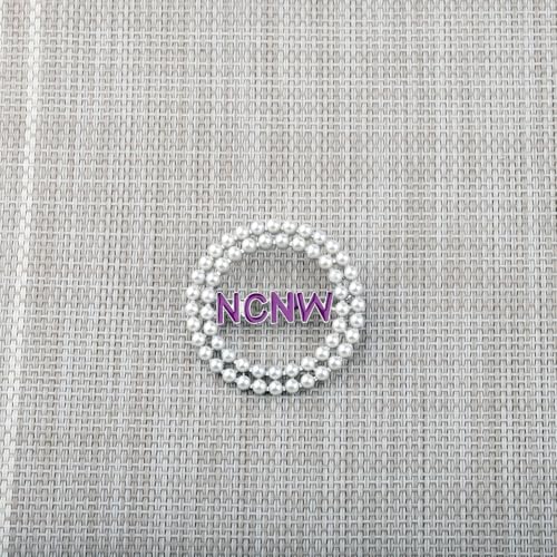 Image of CENWA Sorority Brooch Gift Purple and white Pearl brooch Pin Sisterhood Sorority Jewelry for Women