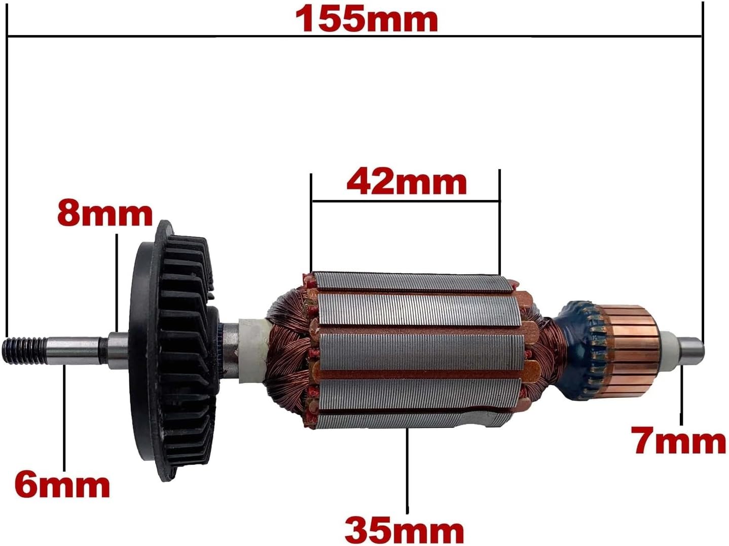 AC220V-240V Armature Rotor Anchor Replacement for Angle Grinder GWS850C GWS8-100 GWS8-125C GWS8-100CE GWS8-125(Armature)