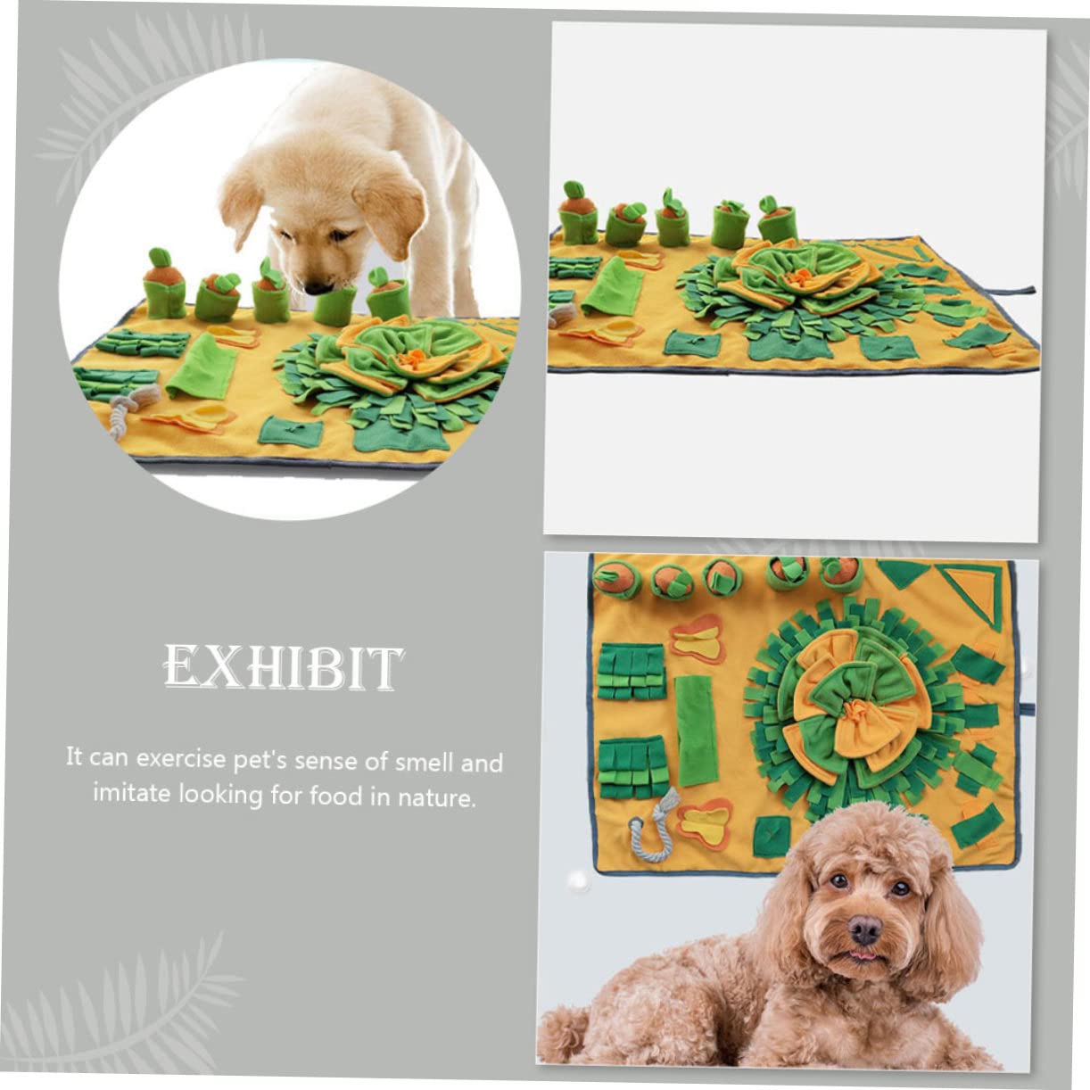 Yardwe Snuffle Mat Futtermatte aus Rutschfestem Anti erstickungs Futterunterlage für Haustiere Suchspielmatte für Hunde und Katzen Sichere Futterhilfe mit Kreativem Design