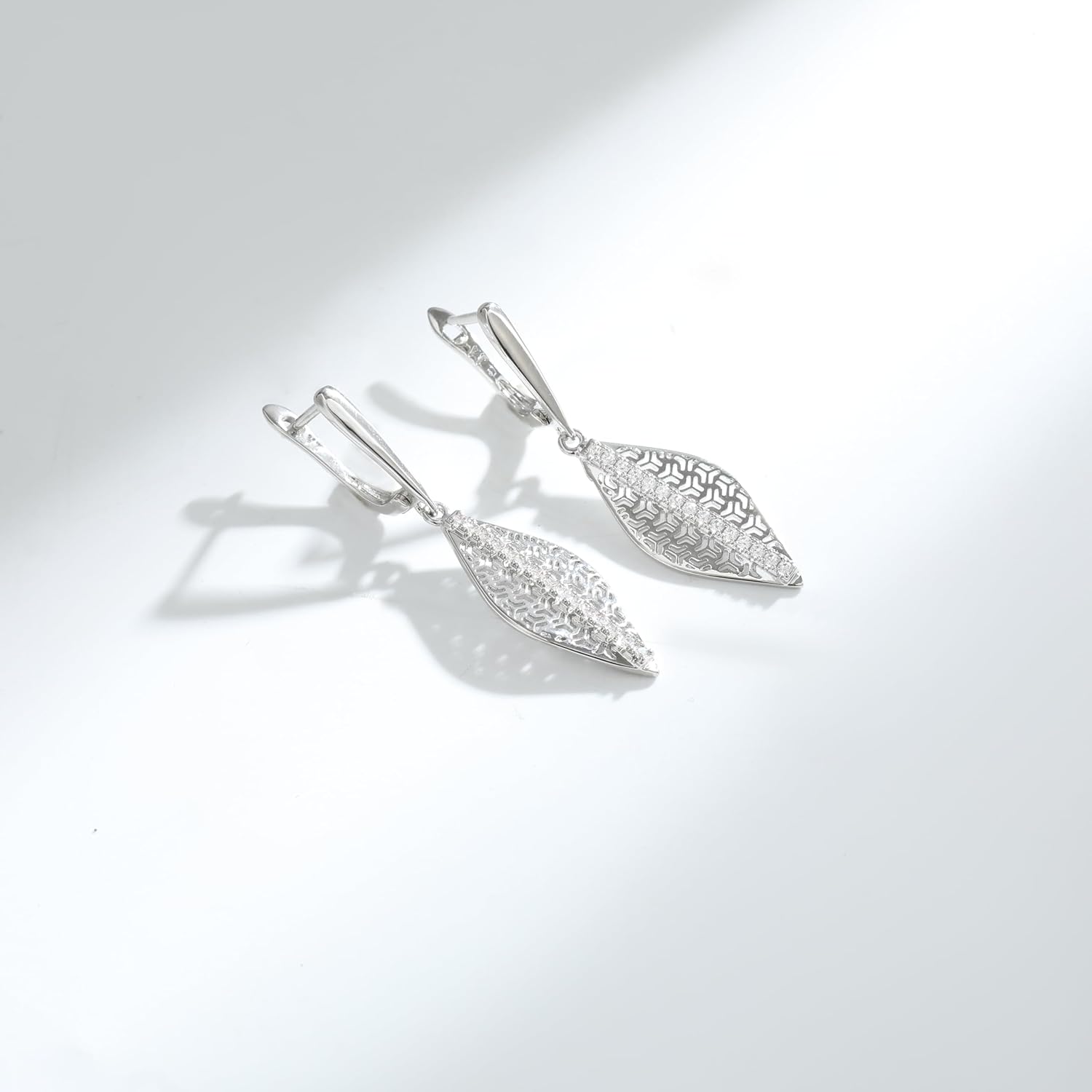 Gold Drop Earrings for Women Delicate Long Hanging Style 14K Gold Plating Fashion Earring Anti-Allergy Pendant Silver Earrings for Ladies - Image 4