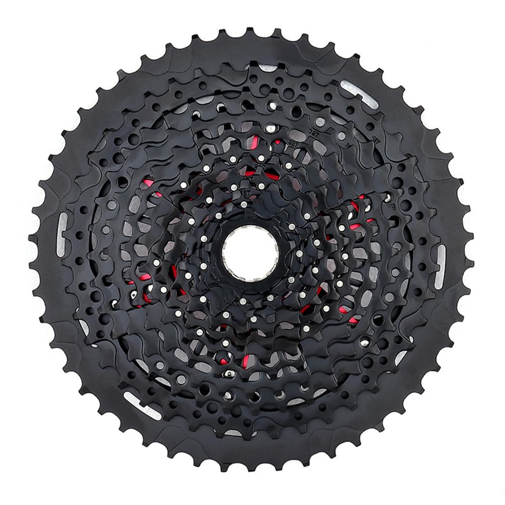 Zenlux 12 Speed Mountain Bike Cassette XD 9-50T Sprocket Black 9-50T Bicycle Flywheel Cogs 12S Compatible with SRAM
