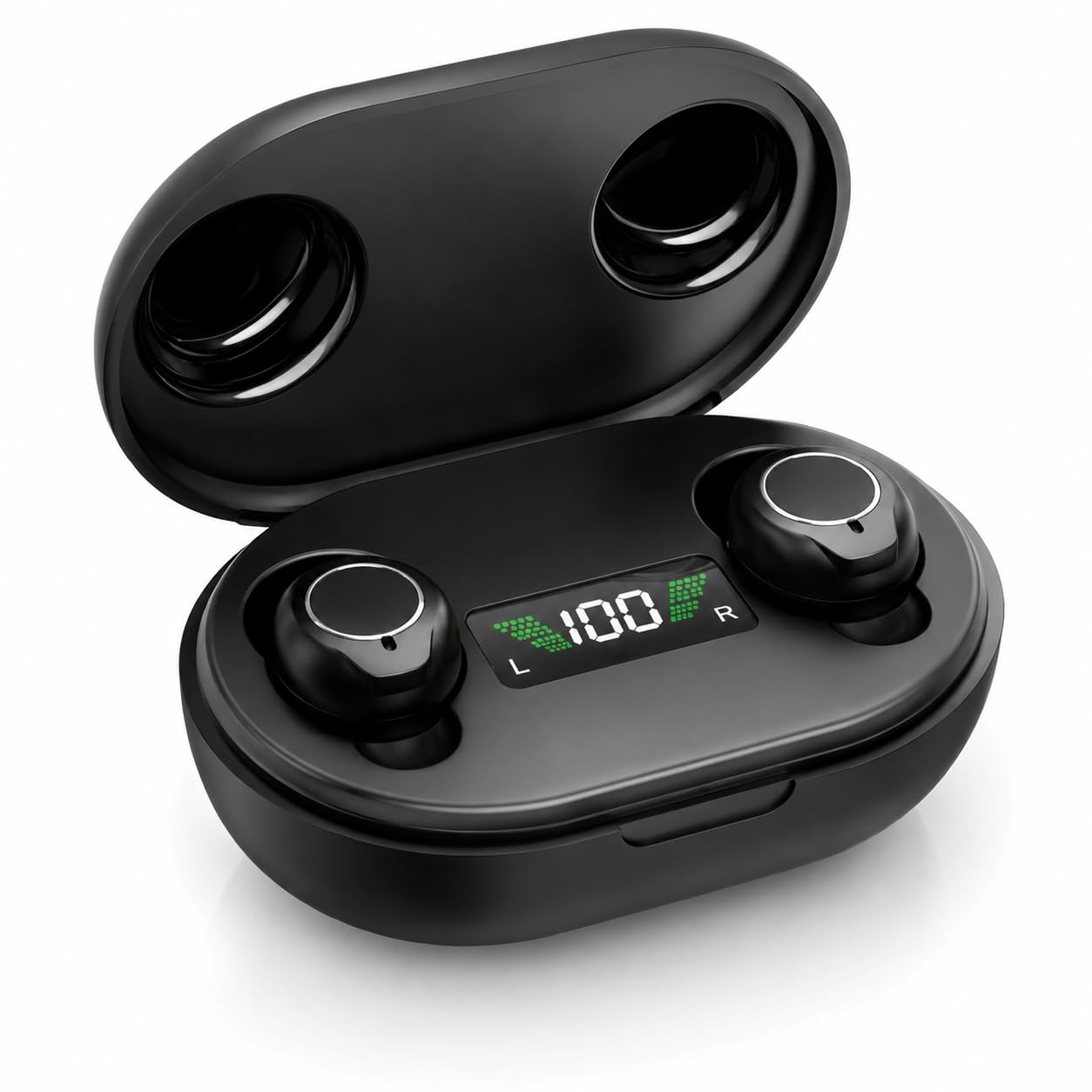 Aika CIC Wireless Rechargeable Hearing Aids for Old Age and Seniors with Digital Display, Noise Reduction, and 30-Hour Battery Life (Black, Finger Touch)-image-46