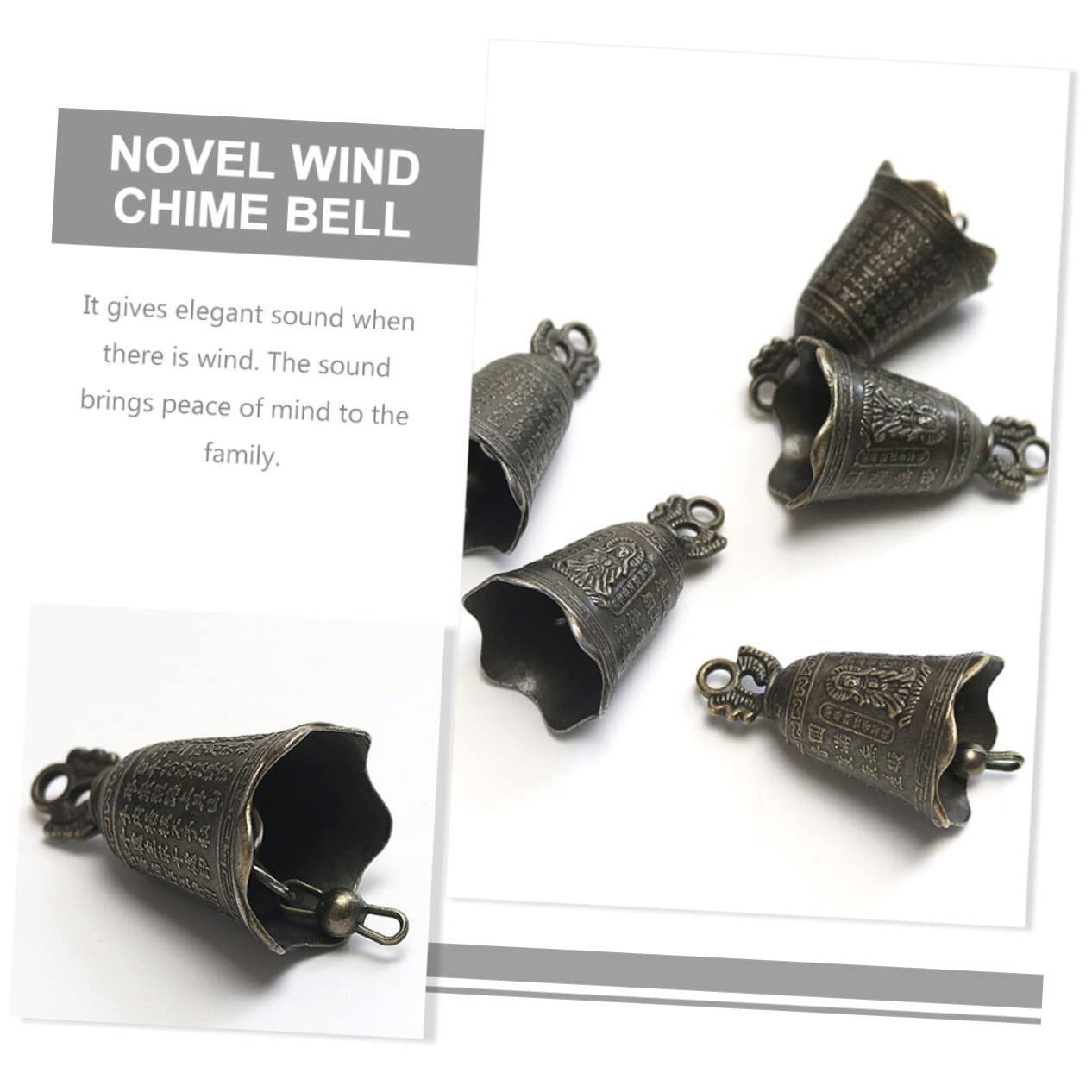 YARNOW 40pezzi Pendenti Decorativi Ferro Con Campane Per Giardino e Casa Ornamenti Sospesi Per Wind Chime Facili Da Appendere Ambienti Interni Ed Esterni