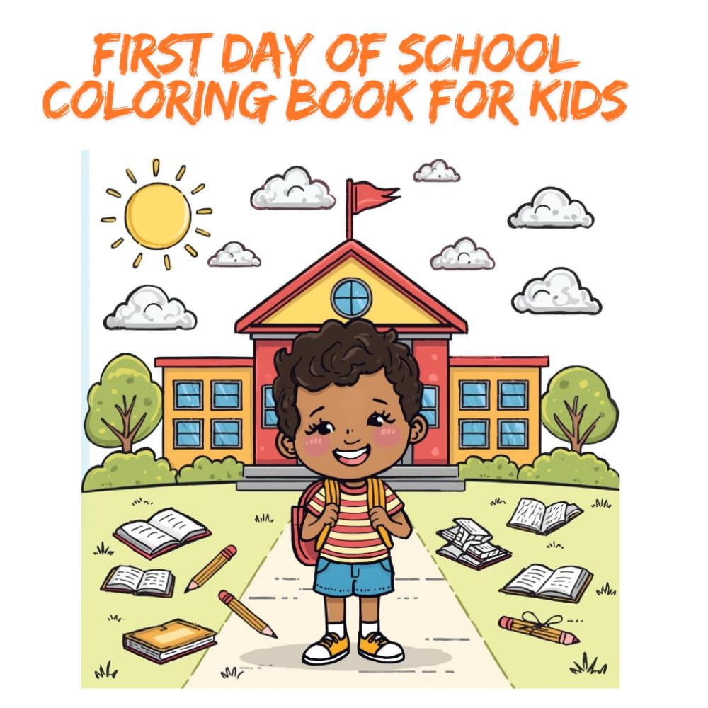 First Day of School Coloring Book for Kids