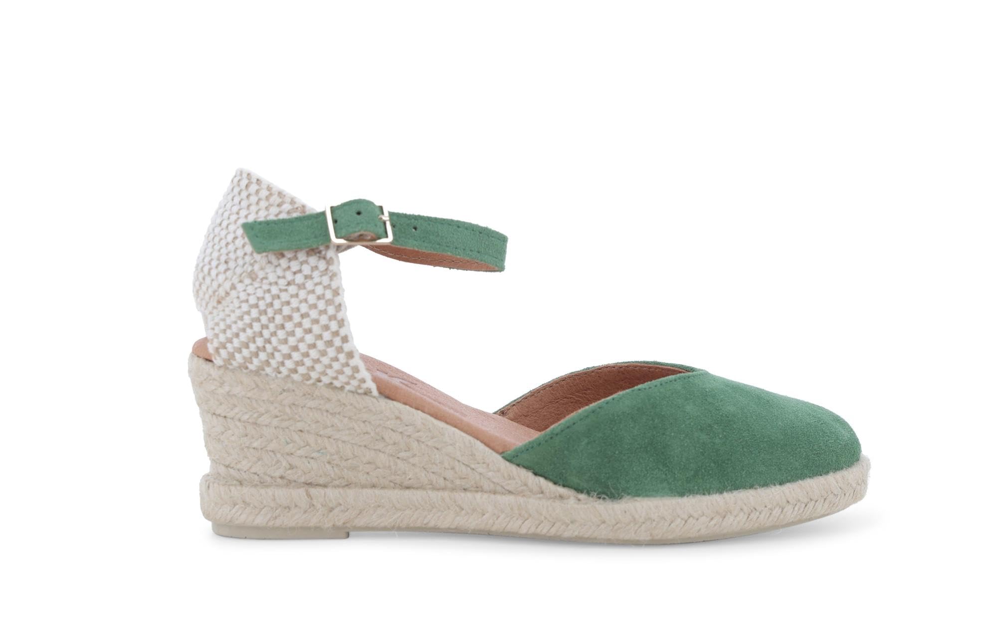 Espadrilles compensées en daim vert Melluso d'exception - 5