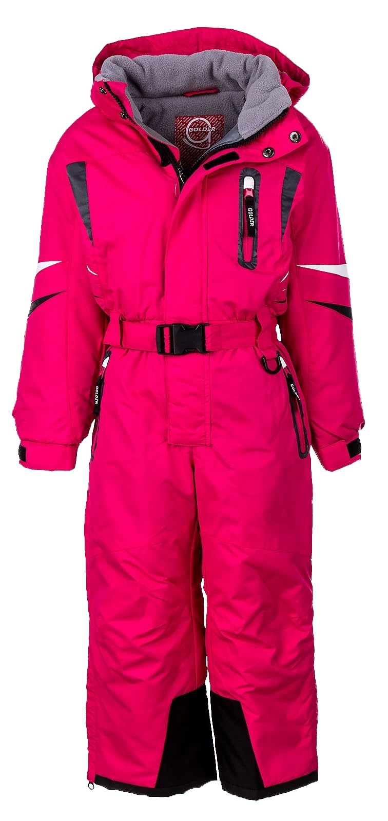 Golder Kinder Skianzug Jungen mit Kapuze Winddichter Schneeoverall Mädchen Wasserdichter Schneeanzug