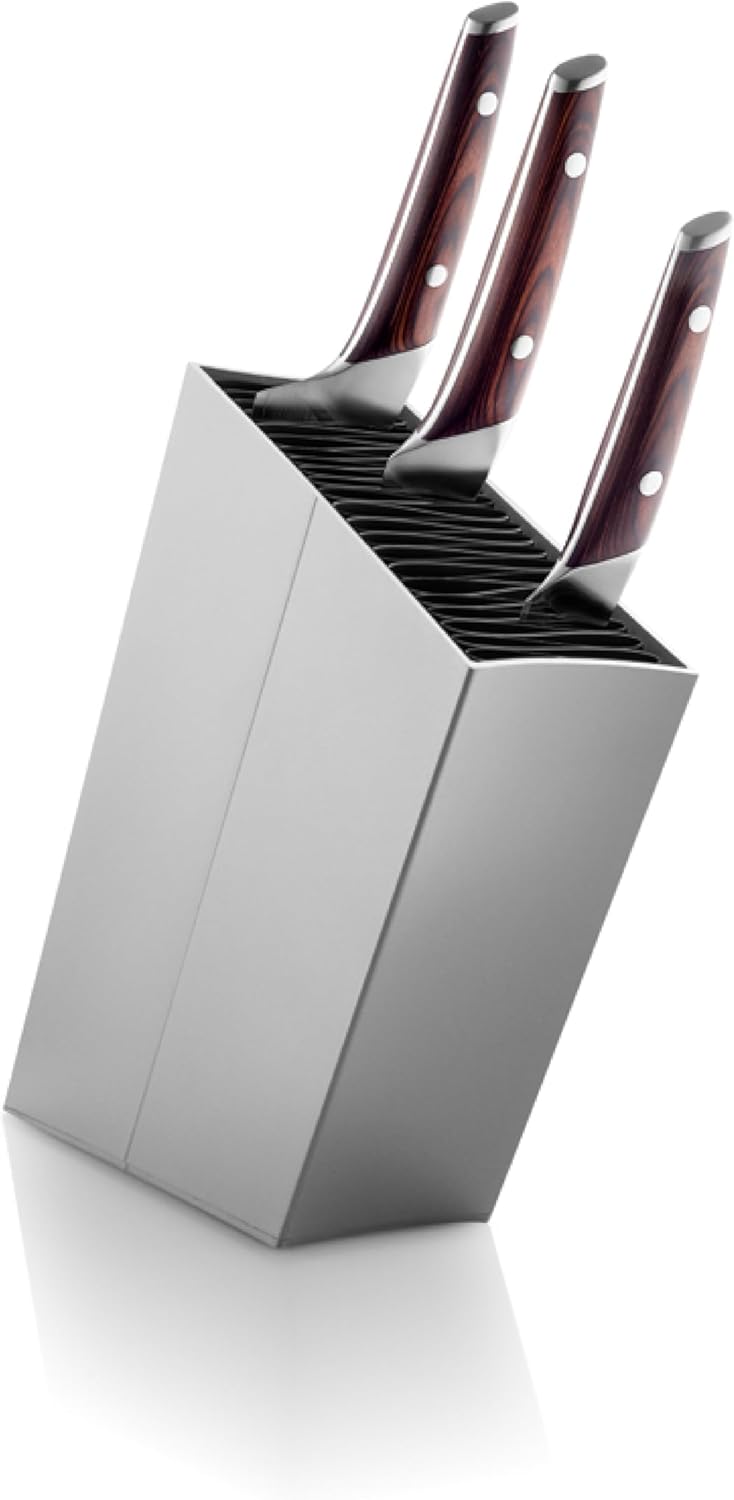 EVA SOLO | Angled Aluminum Knife Stand | Holds up to 20 knives (Sold Separatly) | Easy to Clean | Danish Design, Functionality & Quality | Silver
