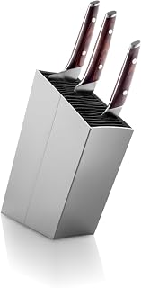 EVA SOLO | Angled Aluminum Knife Stand | Holds up to 20 knives (Sold Separatly) | Easy to Clean | Danish Design, Functionality & Quality | Silver