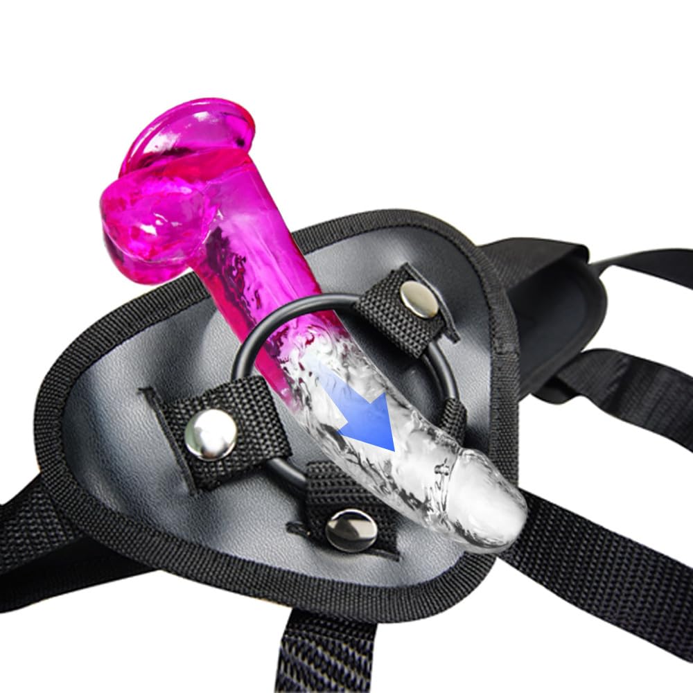 Set di imbracatura e strap-on adatto ai principianti:sex strap-on indossabile con piccolo dildo da 17 cm sextoy ideale per coppie e principianti: masturbazione femminile,giochi lesbici e altro ancora