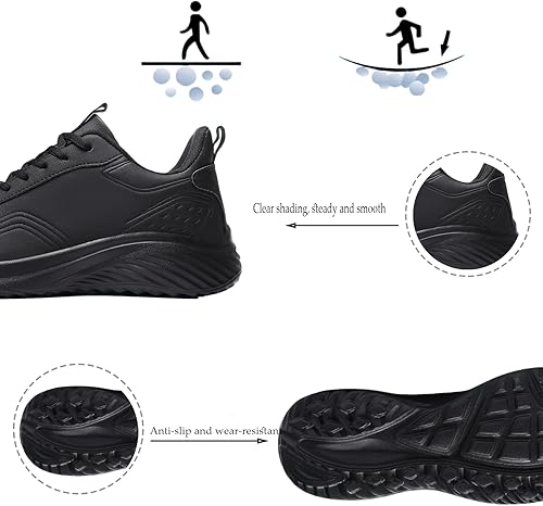 Miniatura 3 de Zapatos de cuero para hombre, impermeables, informales, de moda, suela suave, antideslizantes, ligeros, sin cordones, cómodos, para cocinero