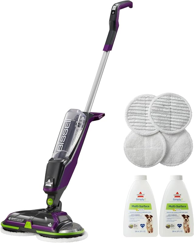 Spinwave Cordless Pet Spin Mop, 18V Hard Floor Cleaner, 23157 | Reusable washable pads; pet stain removal; 18V for sealed wood, tile & laminate floors; cordless