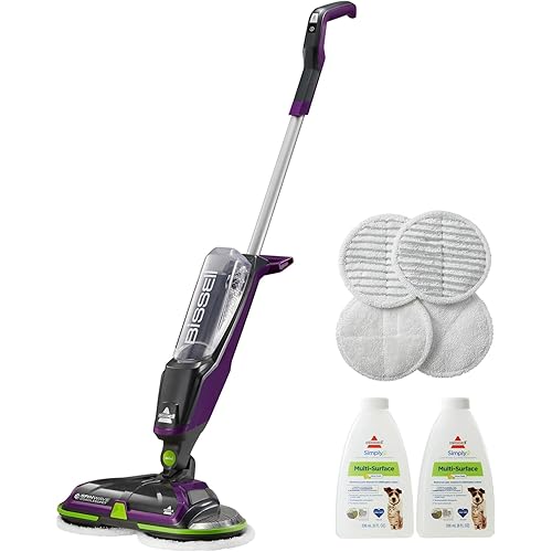 BISSELL® Spinwave Cordless Pet Hard Floor Spin Mop Cleaner 18V with washable mop pads for sealed hard floors, 23157