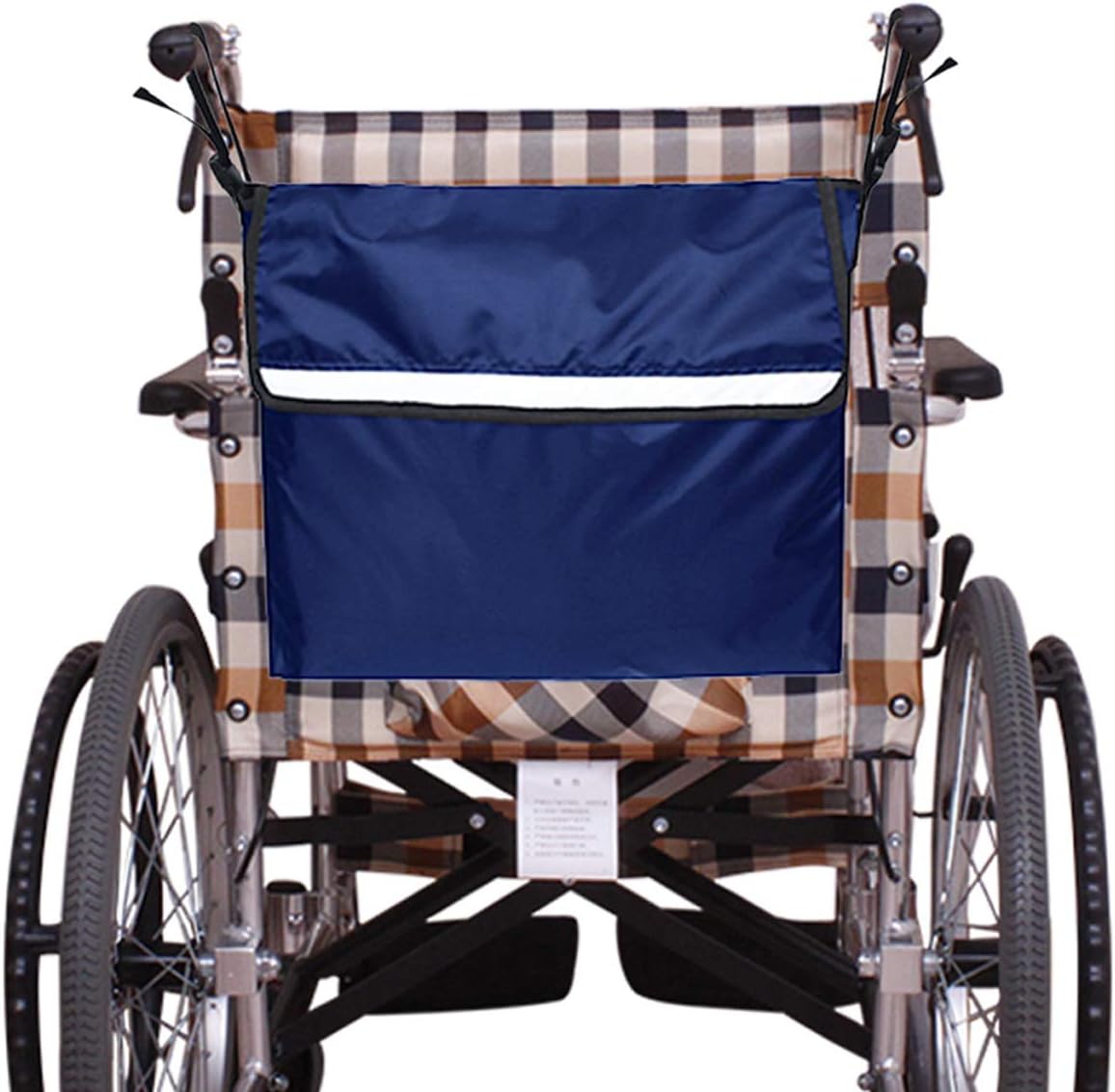 Begino Wheelchair Backpack Bag, Walker Side Bags Travel Storage Bag for Wheelchair Stroller Hanging Portable Storage Basket (Blue) : Health & Household