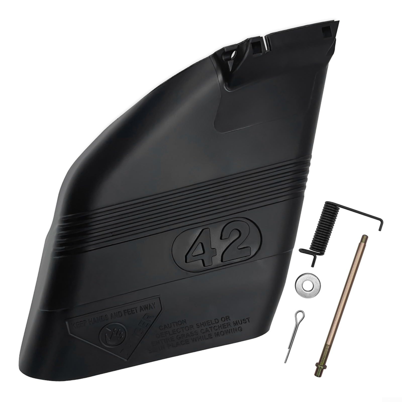1 protection de déflecteur de pont de 106,7 cm pour tondeuses autoportées Craftsman modèle 130968 Accessoire de rechange avec matériel de montage Partie extérieure en plastique noir