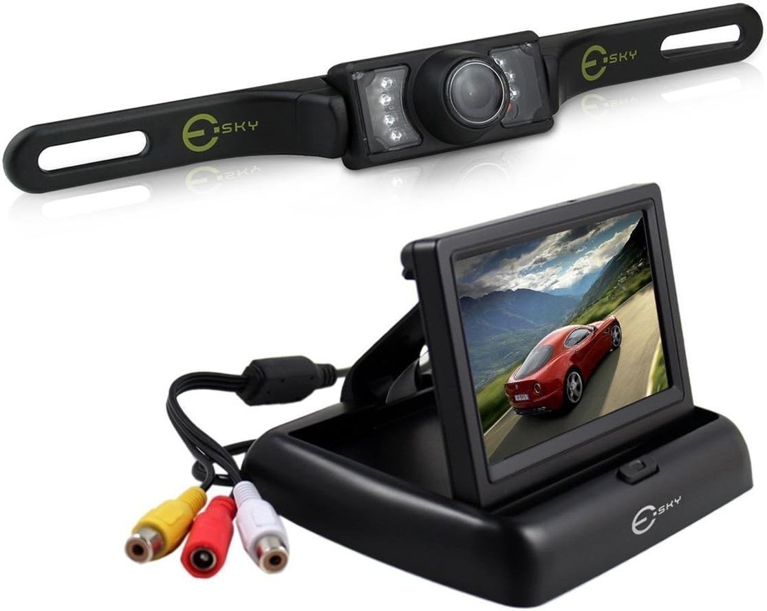 Esky EC170-20 4.3-Inch Rear View TFT-LCD Monitor with 135 Degree Waterproof Car Camera