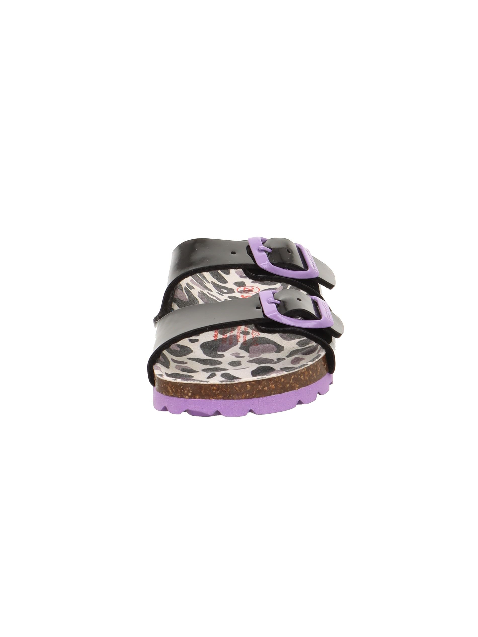 Superfit Mädchen FUSSBETTPANTOFFEL Hausschuhe, SCHWARZ/LILA 0040 – Ansicht 2