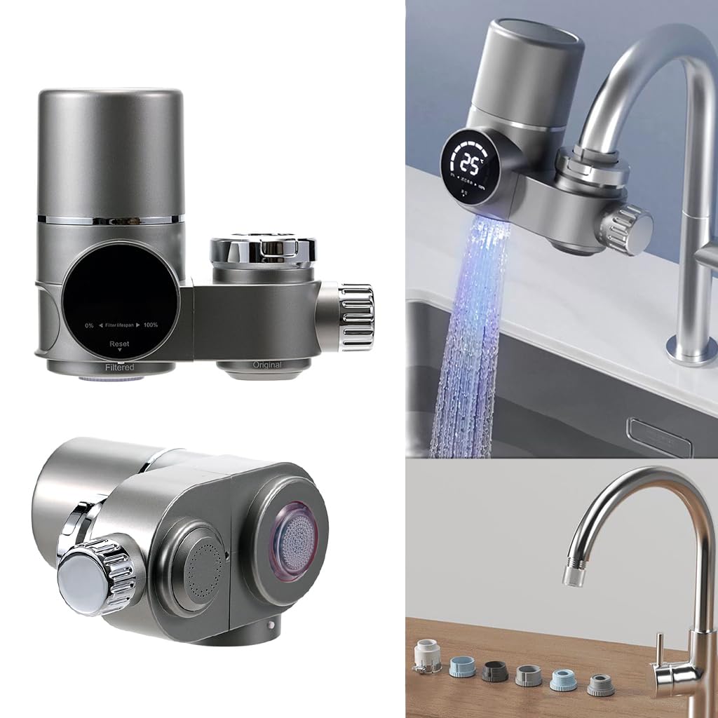 Faucet Water Filter, Water Purifier for Faucet, Installed Tap Water Filtration System for Kitchen