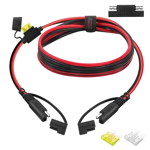CUZEC Cable de extensión SAE a SAE de 4 pies/3.9 ft 14 AWG a SAE de desconexión rápida, conector SAE/SAE a SAE Cable de extensión resistente