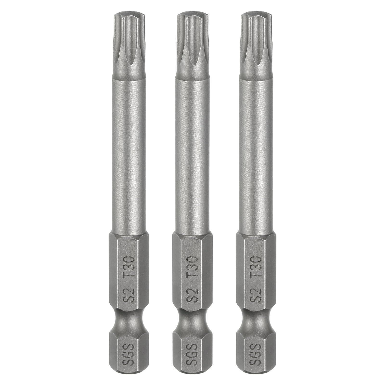 Amazon | uxcell 3本 T30 ビット トルクス ドライバービット 穴なし