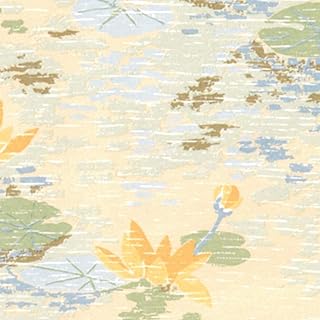 Dollhouse Miniature Wallpaper, Lilly Pads, Yellow/Blue, 3 pc #MG145D24