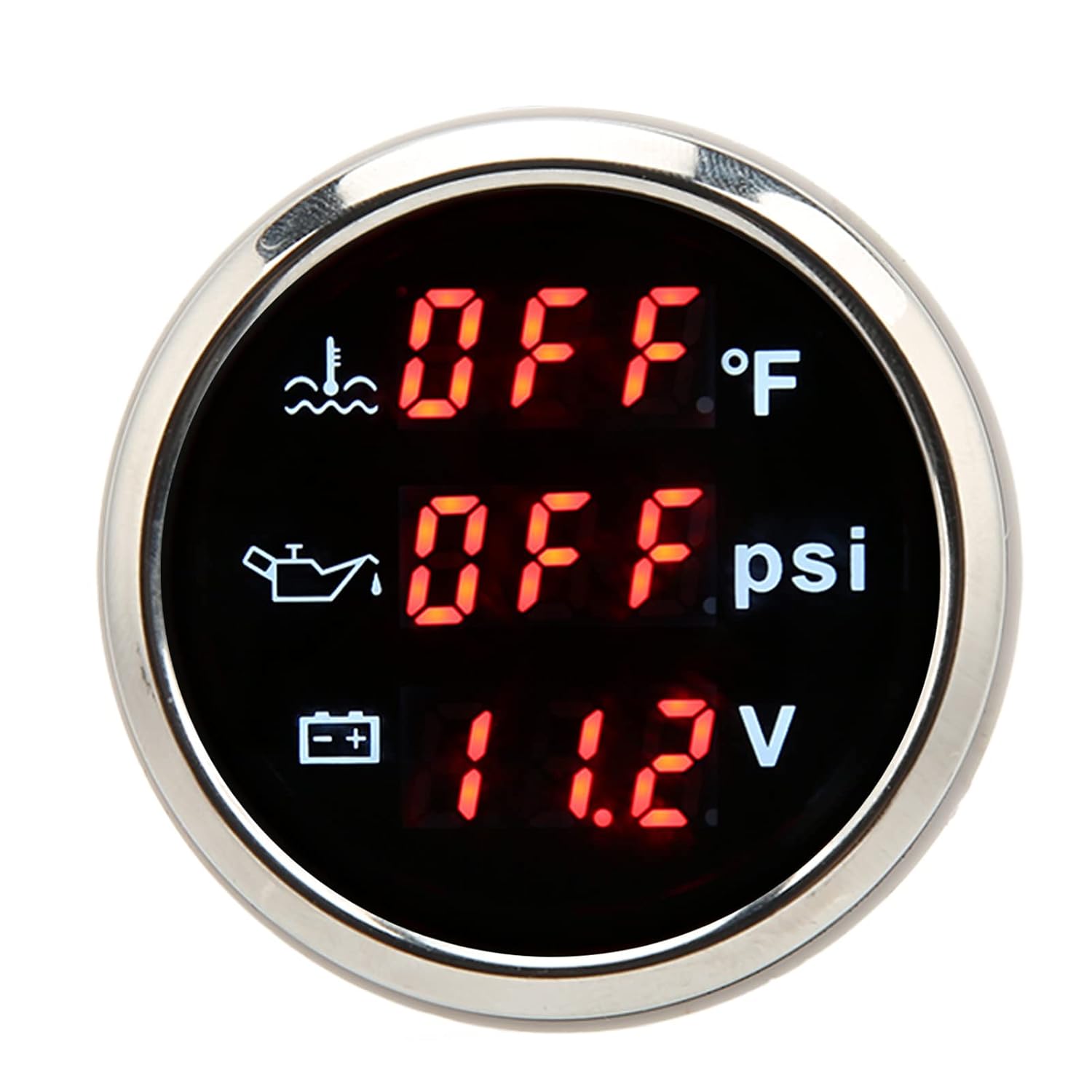 Water Temperature Gauge, 52mm 3 in 1 Digital Motorcycle Oil