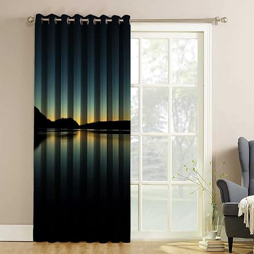 Miniatura 9 de Paneles de cortina de ventana con diseño de conchas marinas de playa, cortinas de cocina, 1 panel, 40 pulgadas de ancho x 47 pulgadas de alto