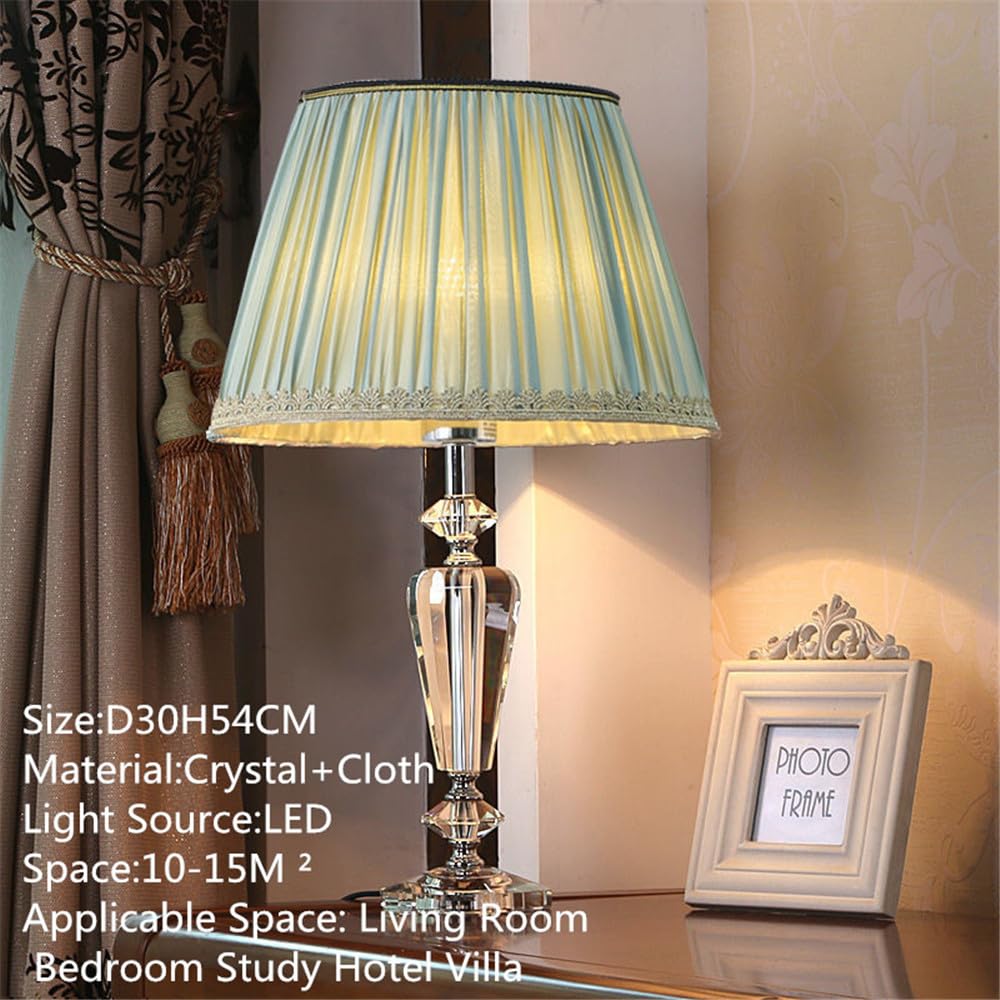 Lámpara de mesa de cristal LED de lujo contemporáneo Arte de moda Sala de estar Dormitorio Estudio Villa Hotel Casas modelo Mesita de noche Luz de escritorio (Estilo 20)