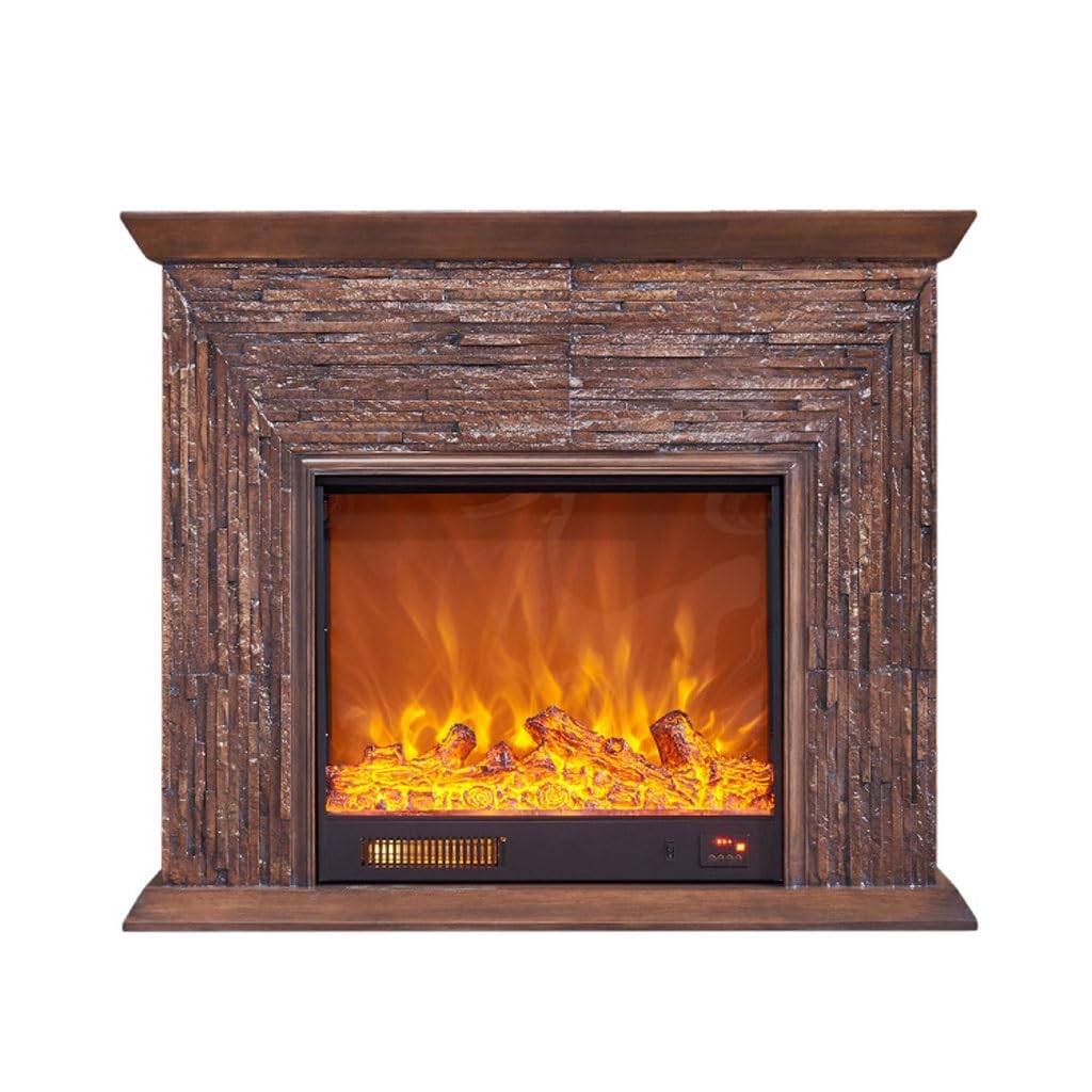 Electric Fireplace European retro imitation marble fireplace home living room simulation flame fireplace heater fireplace cabinet Chimenea Eléctrica Para Sala(A)