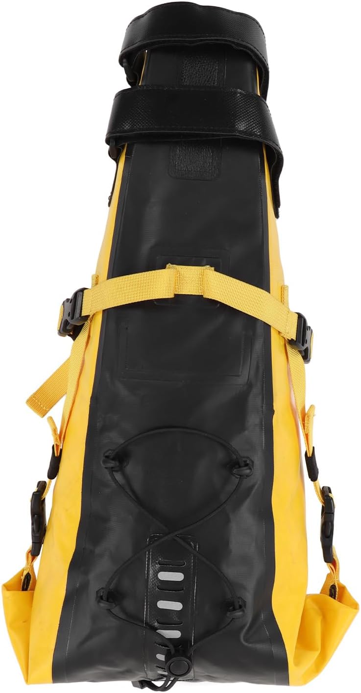 Bikepacking Bag Durable Yellow Black Large 13L Capacity for Long Ride