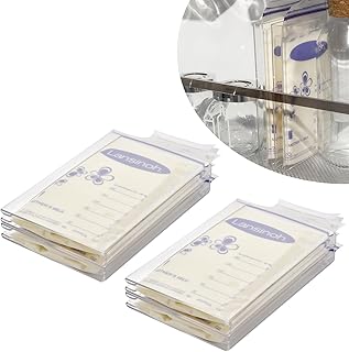 4-Pack Freeze Flat Breast Milk Storage Bag |Breastmilk Freezer Flattener Kit Make Mother's Milk Bags Organizer Even to Save Refrigerator Space | Fit 3 4 5 6oz