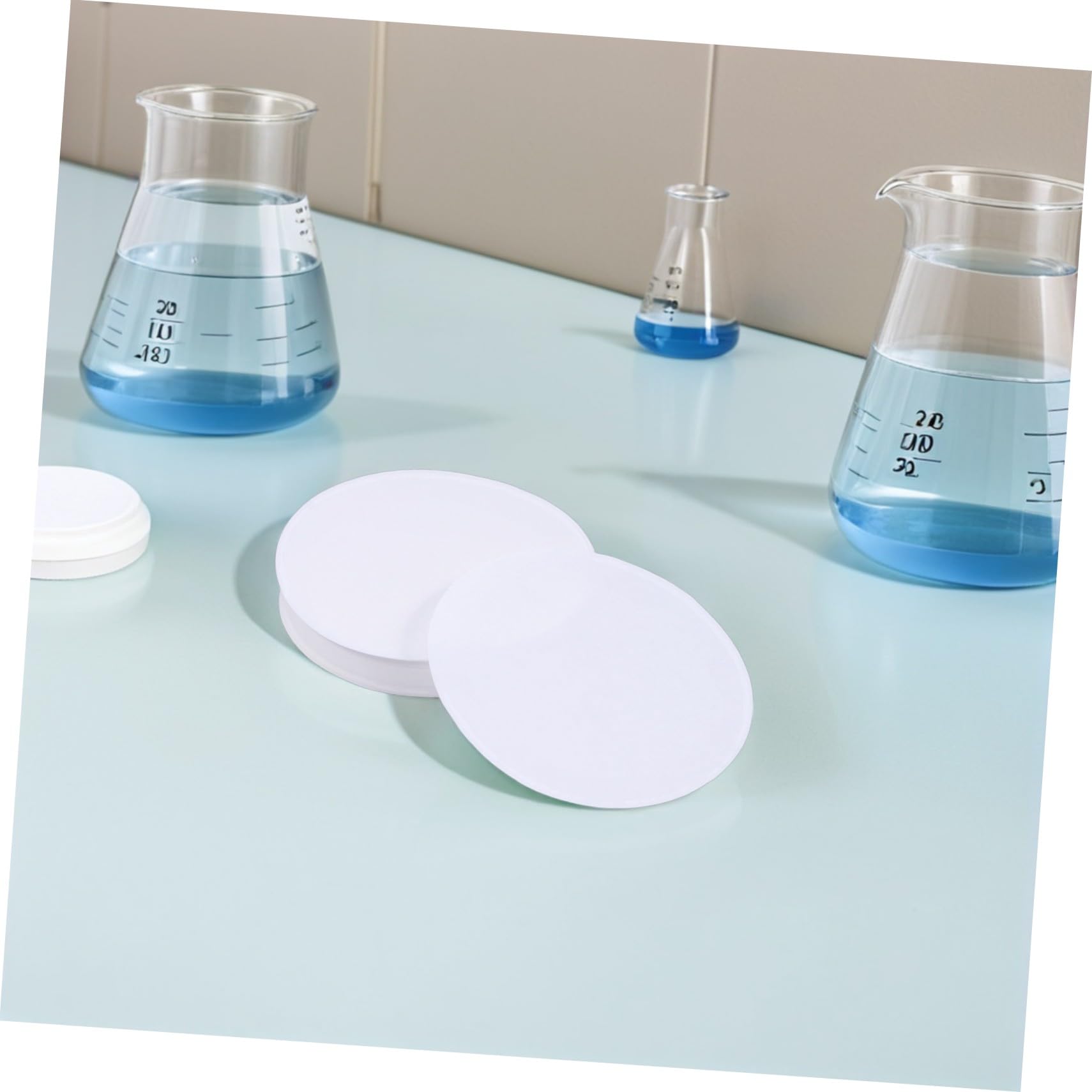 ABOOFAN 500 Stck. Qualitatives Filterpapier Mittlerer Geschwindigkeit Chemielabor Filterpapier Chemie Weiß