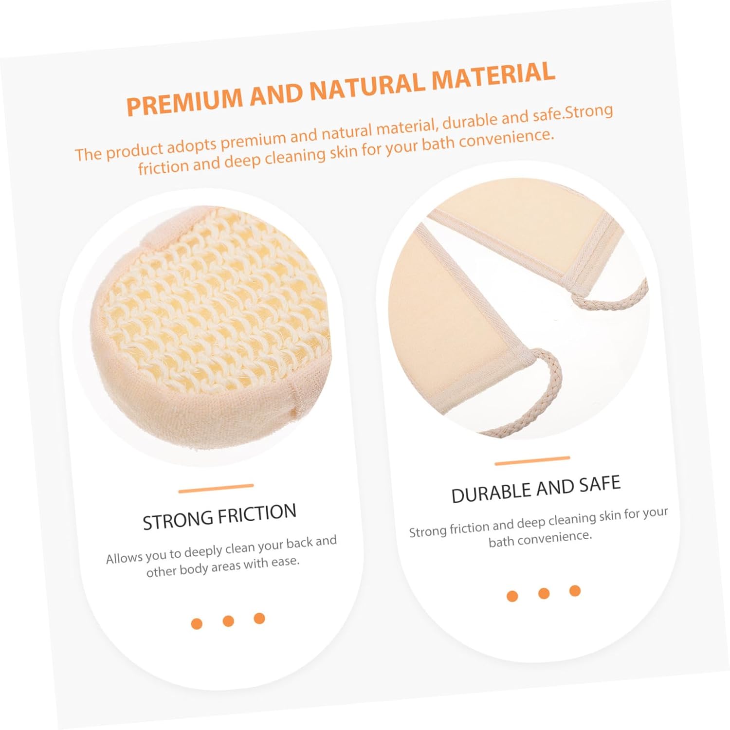 1 Set Bath Tool Strip for Deep Cleaning Shower Glove and Bath Sponge Durable Exfoliating for Back Massage and Skin Care