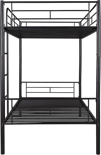 Miniatura 8 de Harper  Bright Designs Litera de metal de tamaño individual sobre individual literas de metal resistente se puede dividir en dos camas litera de