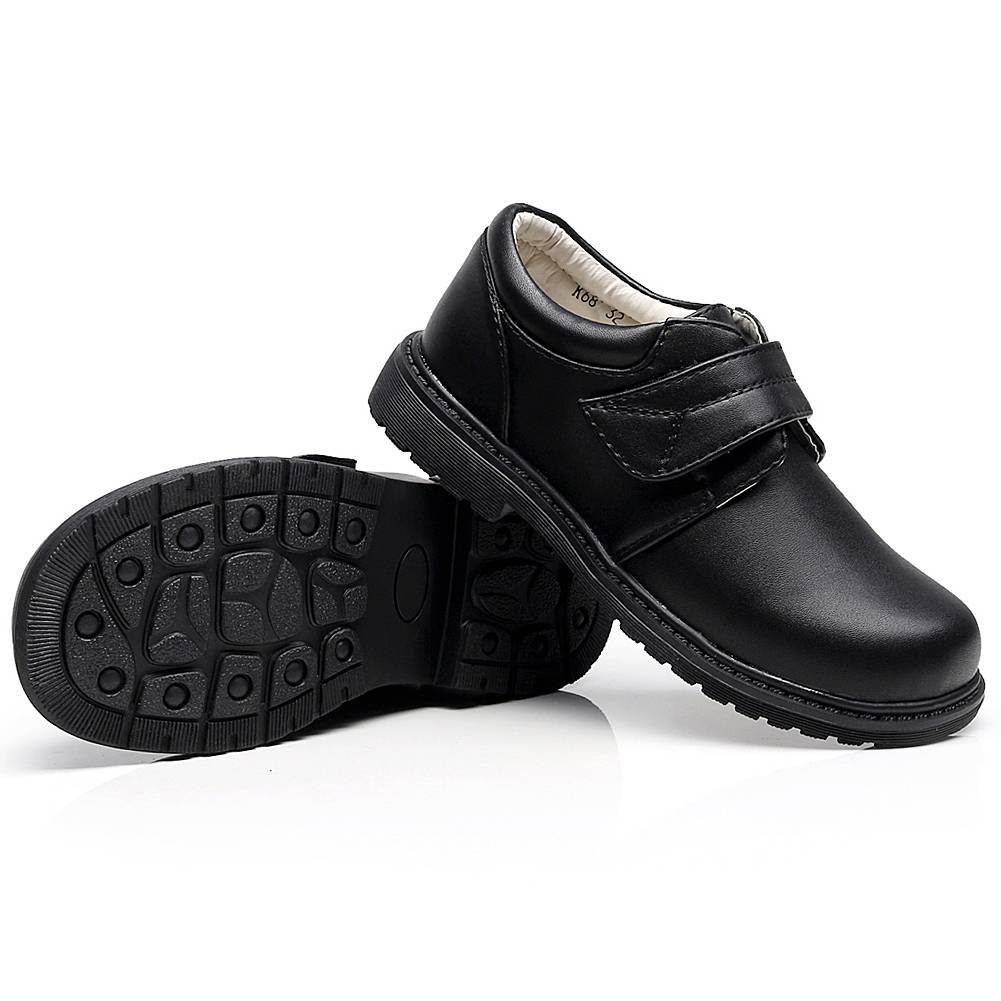 rismart Garçon Crochet&Boucle Formel Prince Rond Orteil Chaussures de Ville à Lacets