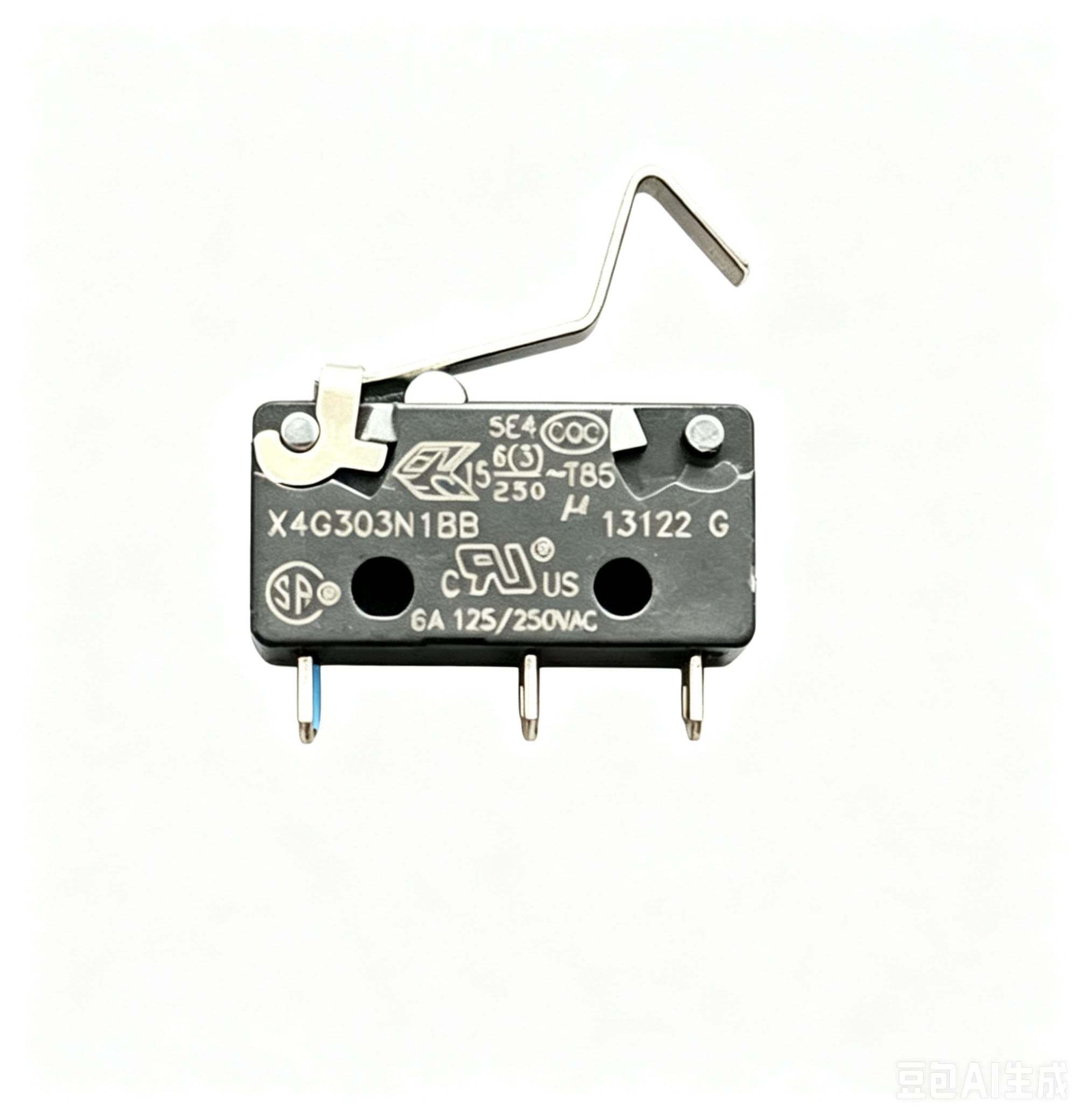 Compatible Replacement for Saia-Burgess X4G303N1BB, 3 Pin SPDT Snap Action Micro Limit Switch with L11 Lever, 6A 250VAC Industrial Control Switch