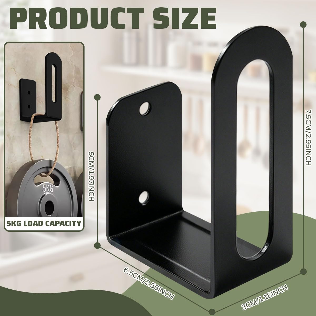 Set da 6 Porta Tagliere sotto Mobile, Supporto Tagliere Metallo Nero Salvaspazio, Multifunzionale Staffe per Utensili da Cucina, Kit Completo con Adesivo Autoadesivo e Viti