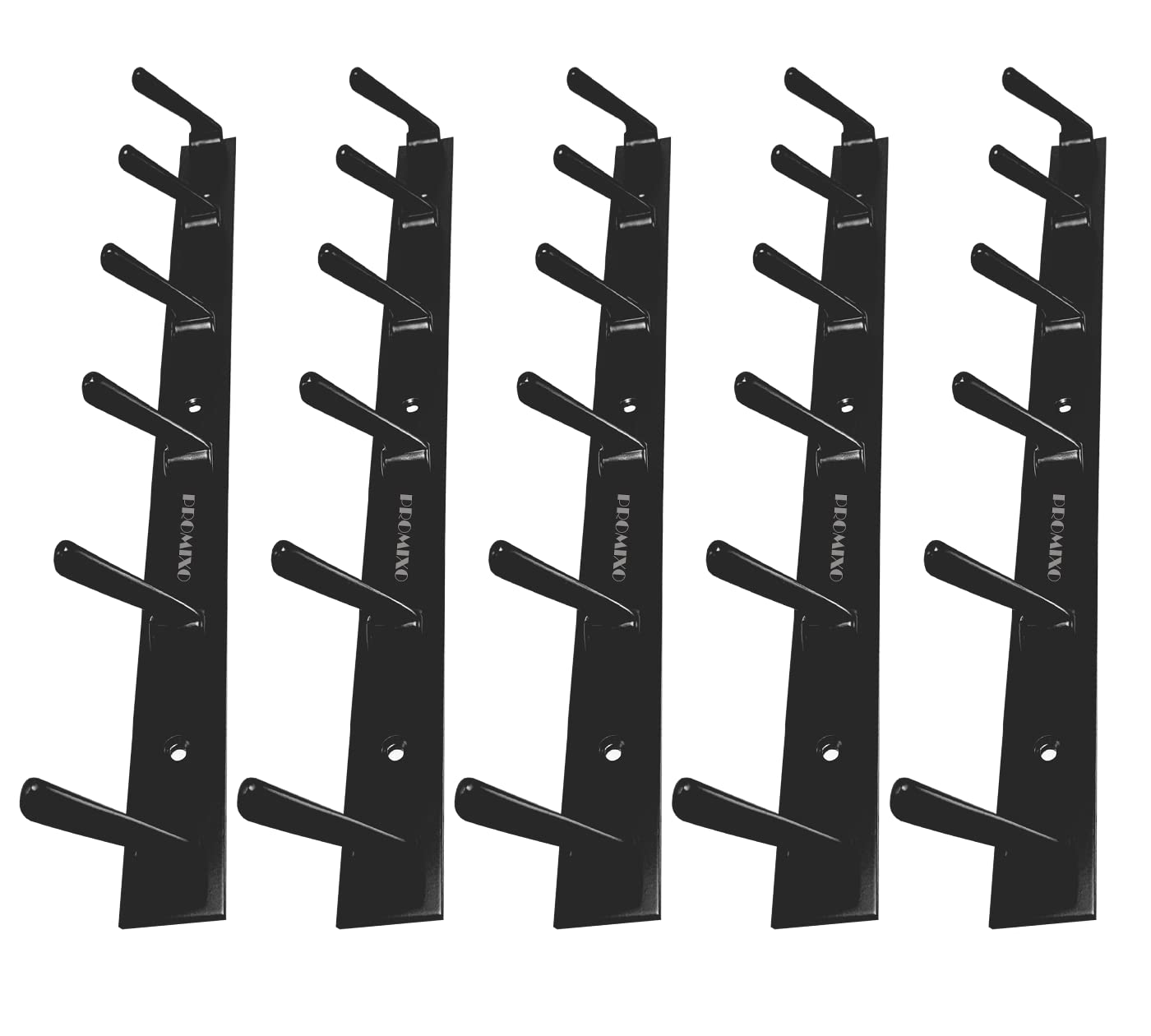 Stainless Steel Black 6 Pin (Pack of 5) Cloth Hanger Wall Mounted Bathroom Cloth Hanger,Coth Wall Hook,Door Hooks Rail for Hanging Keys,Clothes,Towel-image-15