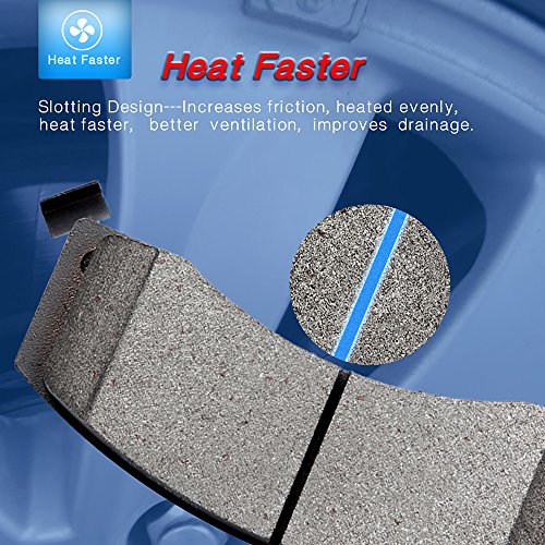 Image of Rear Brake Pads,ECCPP Ceramic Brake Pads Kits Pads Set For Ford For Mustang | 1994 1995 1996 1997 1998 1999 2000 2001 2002 2003 2004 ATD627C,D627-7524;4pcs;w /Hardware