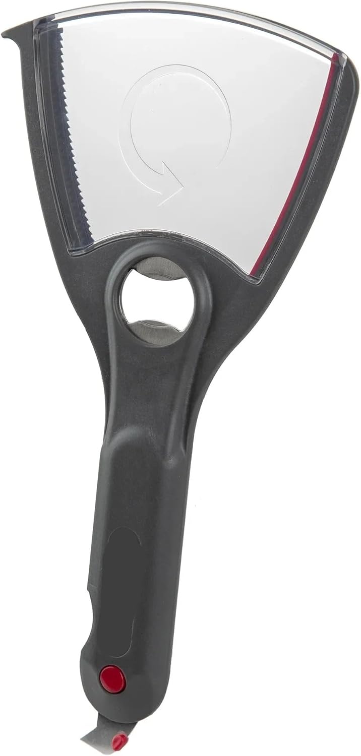 Prep Solutions Jar Opener with Bottle Opener, Flip Out Blade for Packaging and Can Tabs wine opener