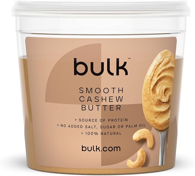 Bulk Natural Roasted Cashew Butter Tub, Smooth 1 kg, Packaging May Vary