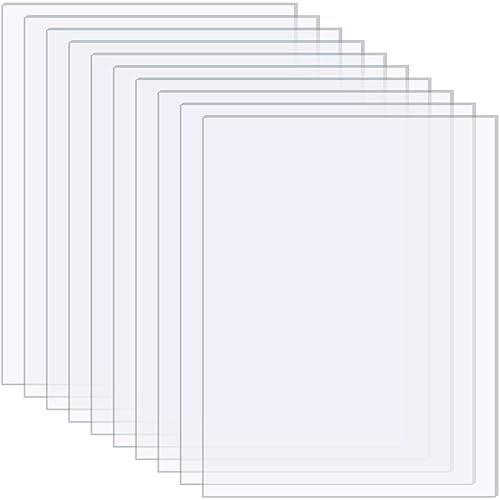 Paquete de 10 láminas acrílicas transparentes de 6 x 8 pulgadas, láminas de plexiglás de 0.04 pulgadas de grosor con películas protectoras en ambos